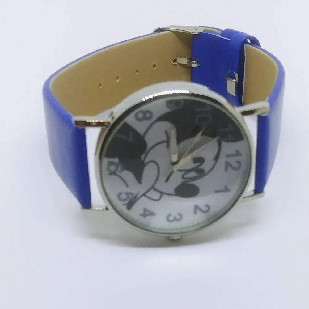 Mickey Cartoon Face Watch Blue Band w Gi…